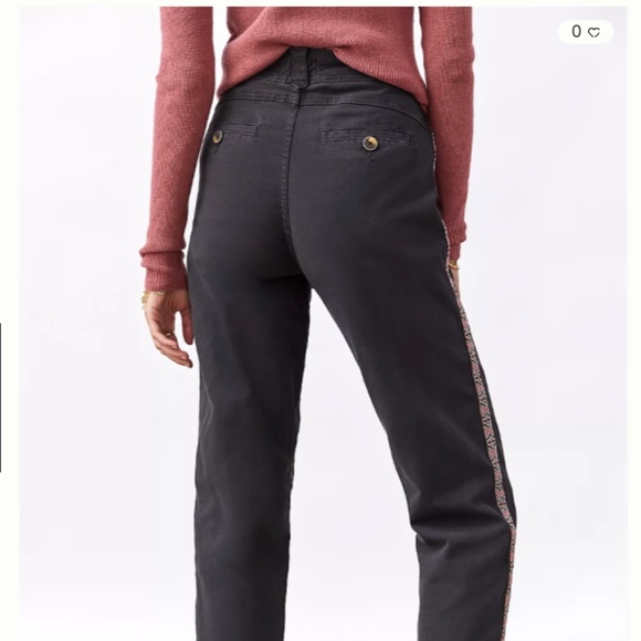 Anthropologie Tapered Side Stripe Pants - Picture 4 of 7